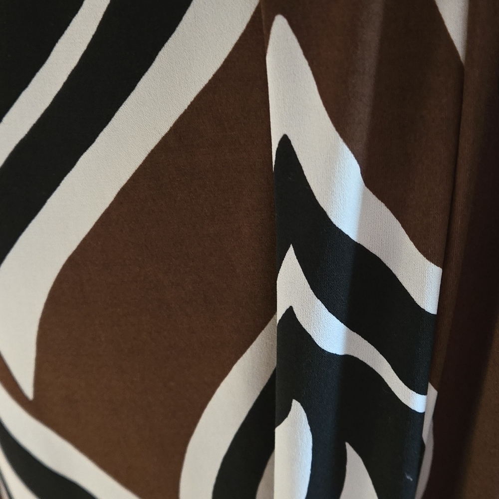 Y2K Bisou Bisou Sleeveless Maxi Dress Women 14W Black Brown White Down-Town Girl - Picture 7 of 15